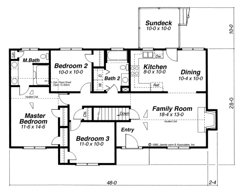 Floor Plan image of DICKENS-B House Plan